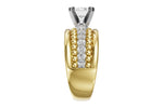 Allison Kaufman Diamond Engagement Ring Semi-Mount in 14K Yellow & White Gold, 0.33 ctw, alternate view