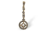 Allison Kaufman Diamond Pendant Semi-Mount in 14K Yellow Gold, 0.27 ctw