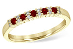 Allison Kaufman Ruby & Diamond Wedding Band in 14K Yellow Gold, 0.29 ctw