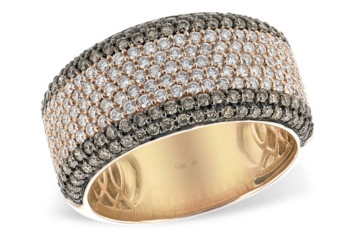 Allison Kaufman Brown Diamond Wedding Band in 14K Rose Gold, 1.30 ctw