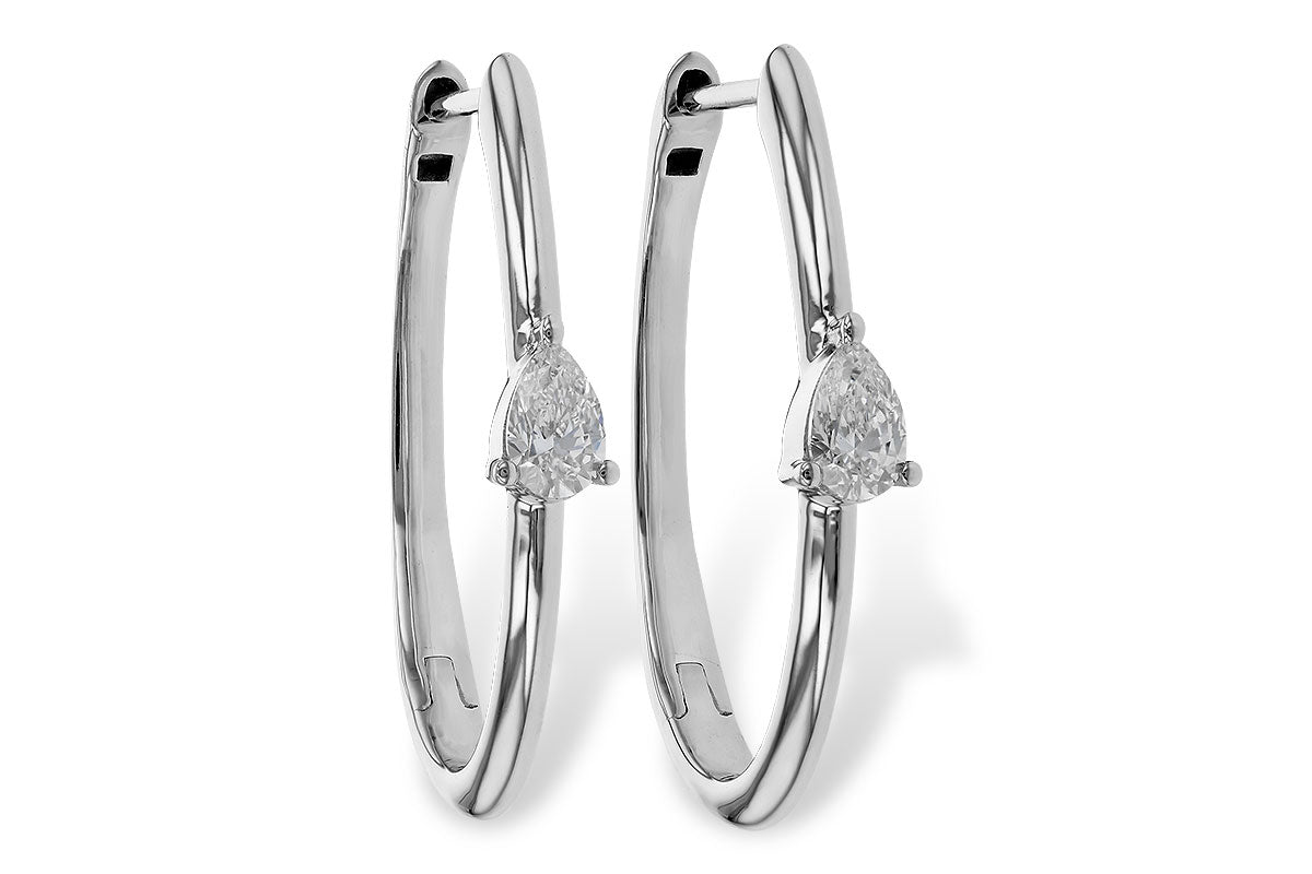 Allison Kaufman Fancy-Cut Diamond Earrings in 14K White Gold, 0.45 ctw (E2269)