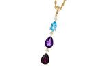 Allison Kaufman Multi-Gemstone & Diamond Necklace in 14K Yellow Gold, 2.00 ctw