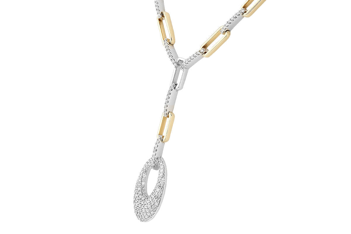 Allison Kaufman Diamond Necklace in 14K Yellow & White Gold, 1.05 ctw, alternate view
