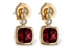 Allison Kaufman Garnet & Diamond Earrings in 14K Yellow Gold, 1.72 ctw