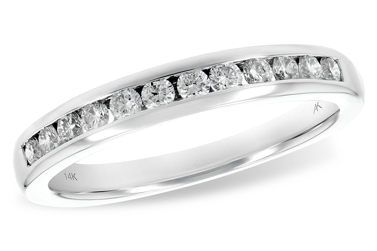Allison Kaufman Diamond Wedding Band in 14K White Gold, 0.33 ctw (WR828-33)