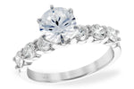 Allison Kaufman Diamond Engagement Ring Semi-Mount in 14K White Gold, 0.85 ctw