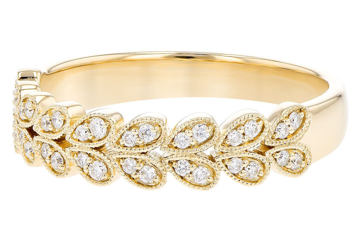 Allison Kaufman Diamond Wedding Band in 14K Yellow Gold, 0.16 ctw (W2483), alternate view