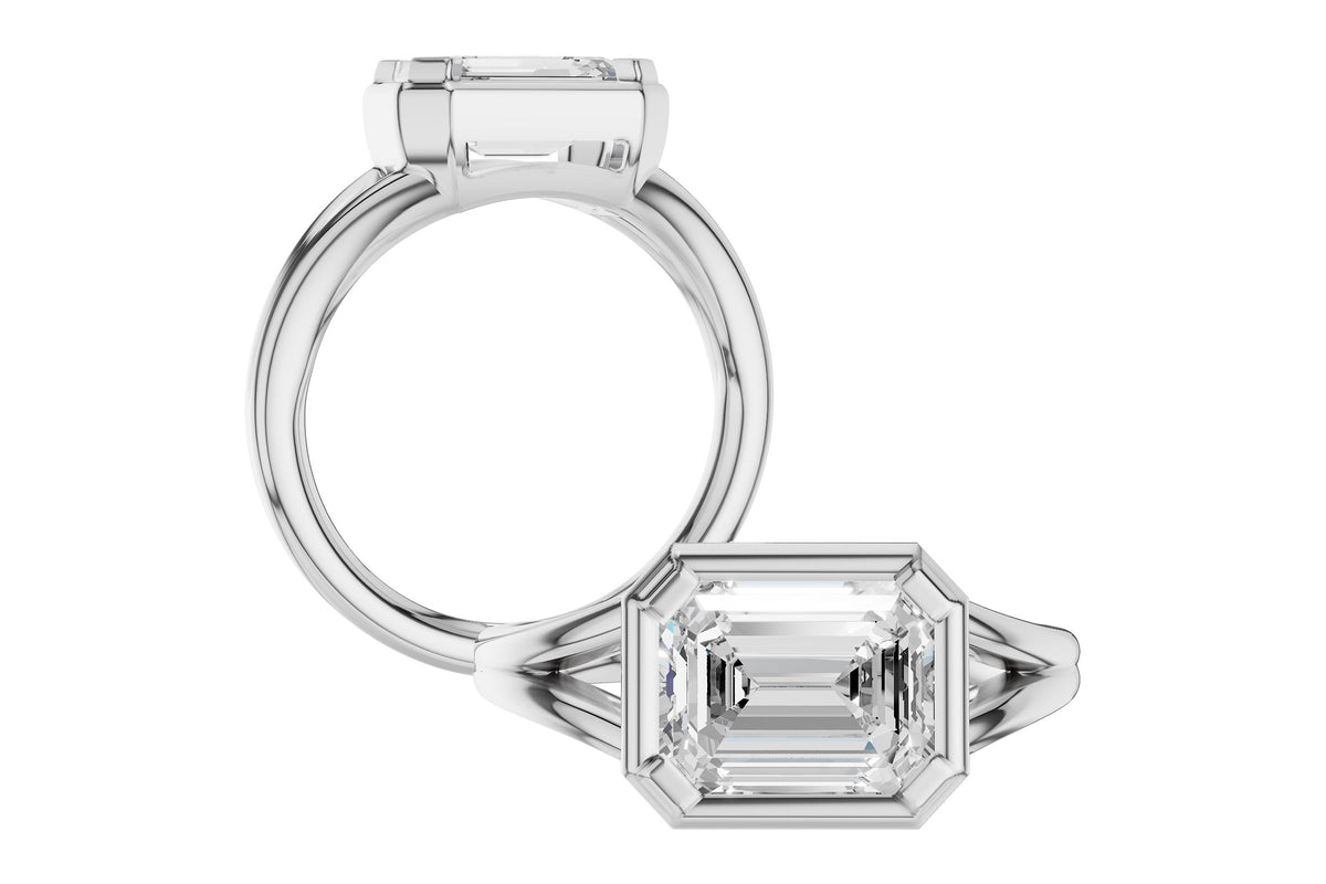 Allison Kaufman Engagement Ring Semi-Mount in 14K White Gold (L7928), alternate view