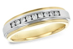 Allison Kaufman Diamond Men's Wedding Band in 14K Yellow Gold, 0.25 ctw