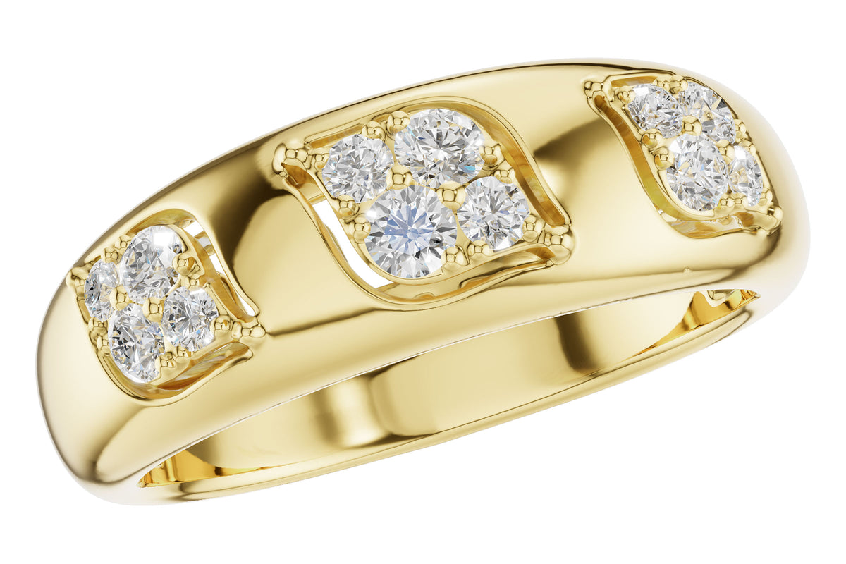 Allison Kaufman Diamond Wedding Band in 14K Yellow Gold, 0.25 ctw (W2740)