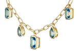Allison Kaufman Blue Topaz Necklace in 14K Yellow Gold, 4.10 ctw, alternate view