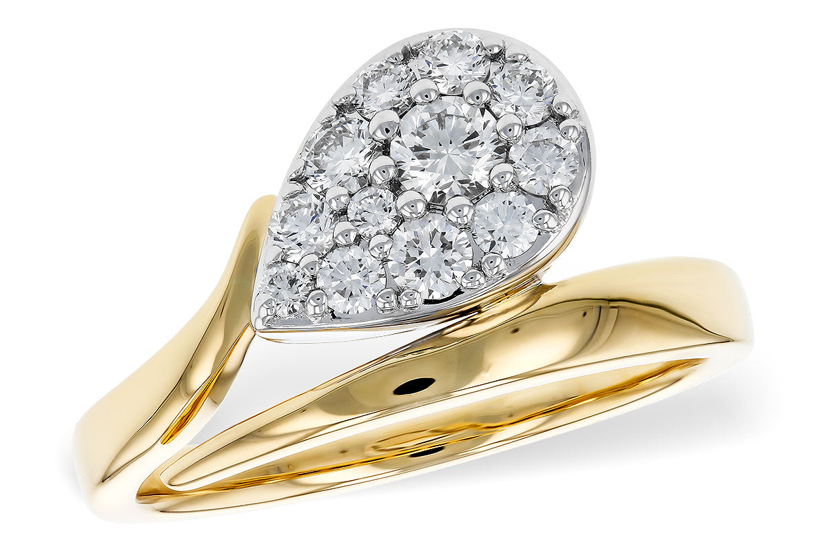 Allison Kaufman Diamond Ring in 14K Yellow & White Gold, 0.50 ctw (D6078)
