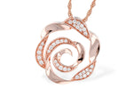 Allison Kaufman Diamond Necklace in 14K Rose Gold, 0.20 ctw (N8399)