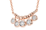 Allison Kaufman Diamond Necklace in 14K Rose Gold, 0.09 ctw, alternate view