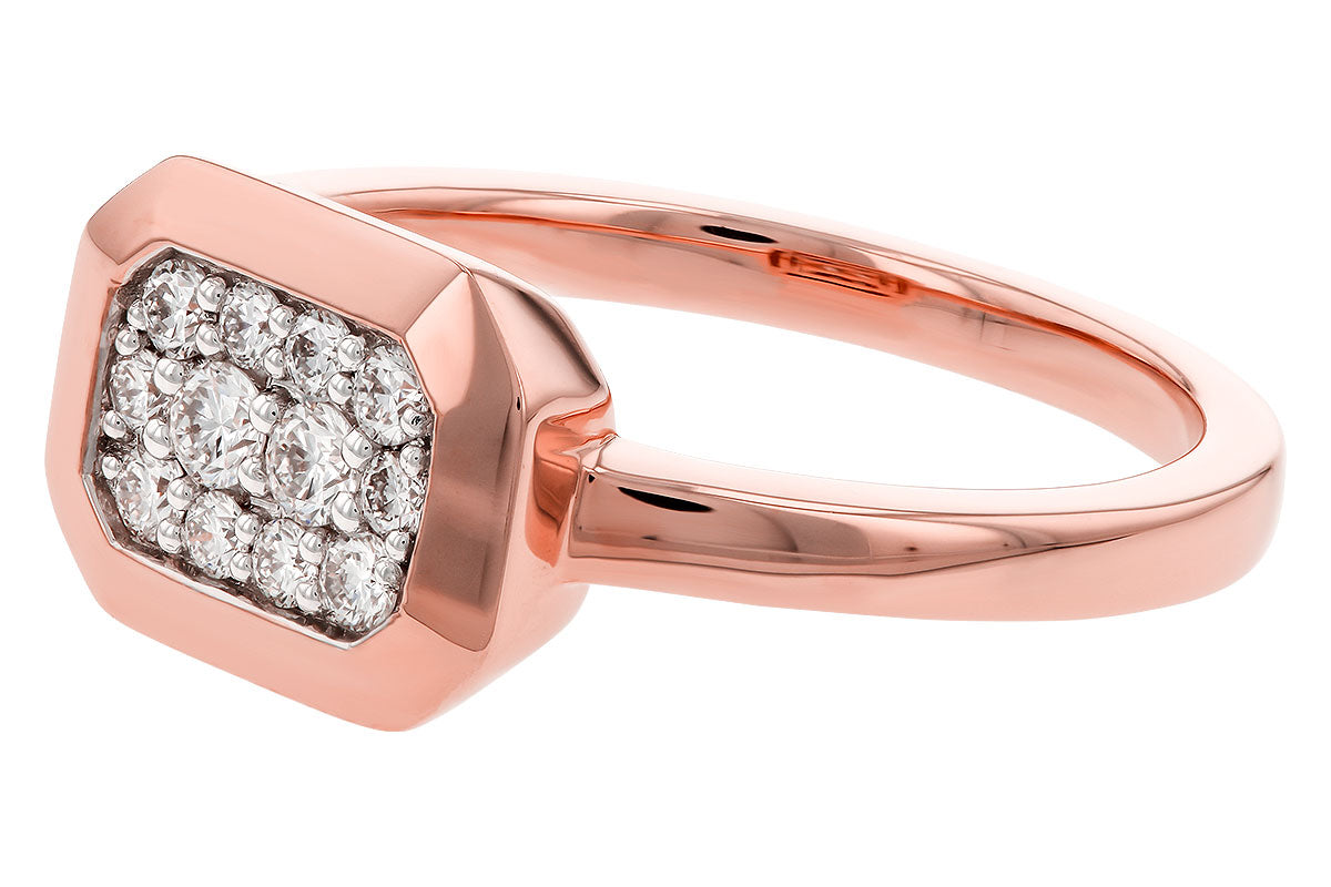 Allison Kaufman Diamond Ring in 14K Rose Gold, 0.25 ctw (D6050), alternate view