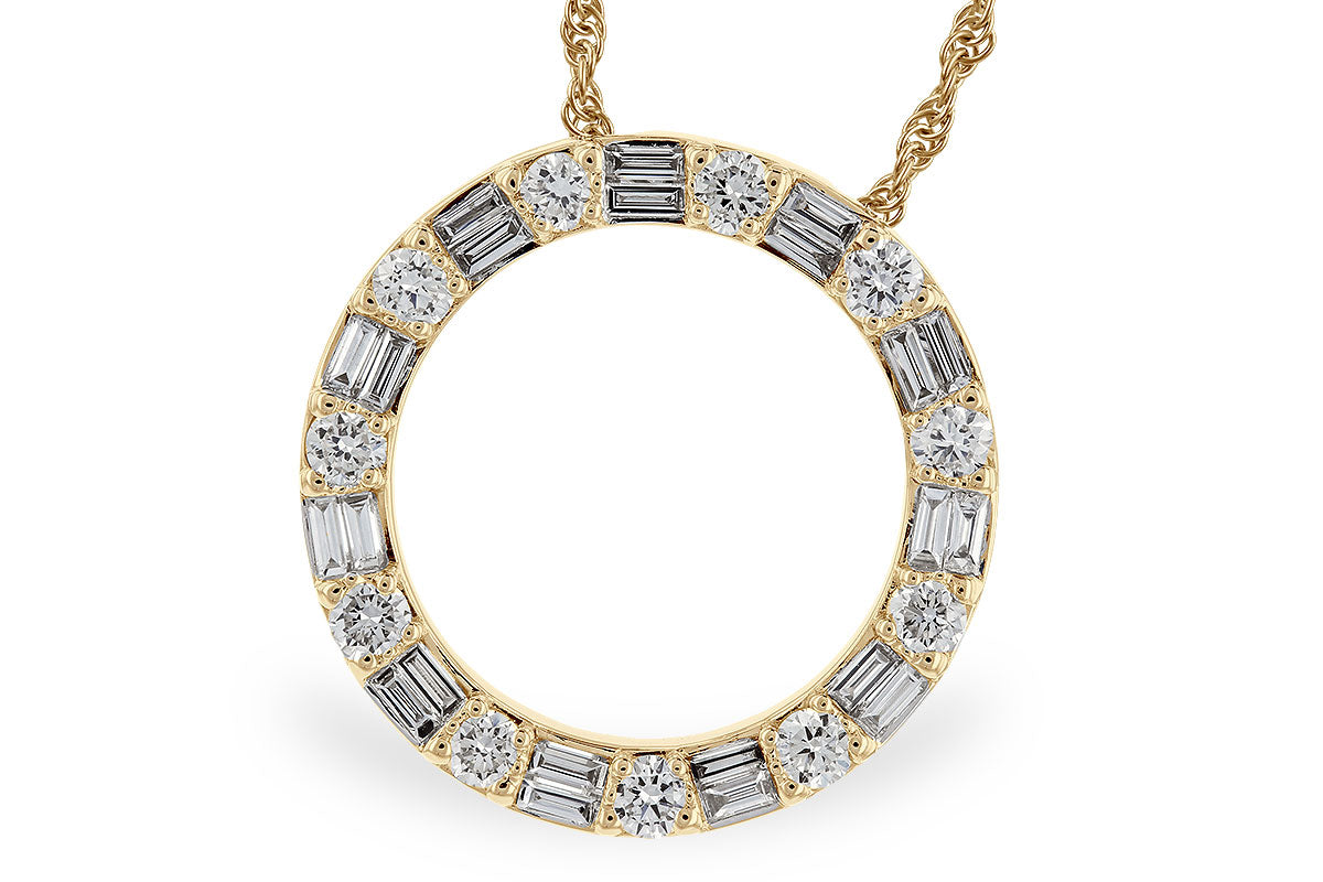 Allison Kaufman Baguette Diamond Necklace in 14K Yellow Gold, 0.60 ctw