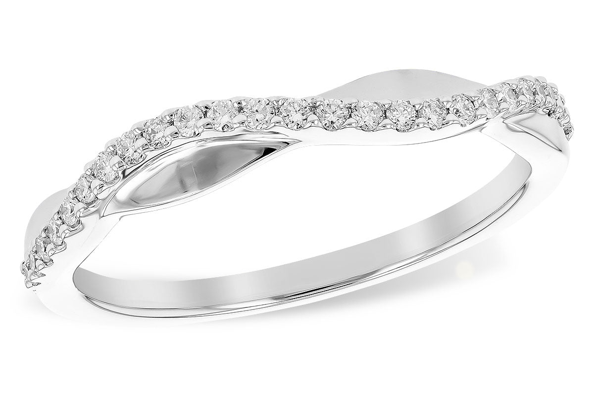 Allison Kaufman Diamond Wedding Band in 14K White Gold, 0.15 ctw