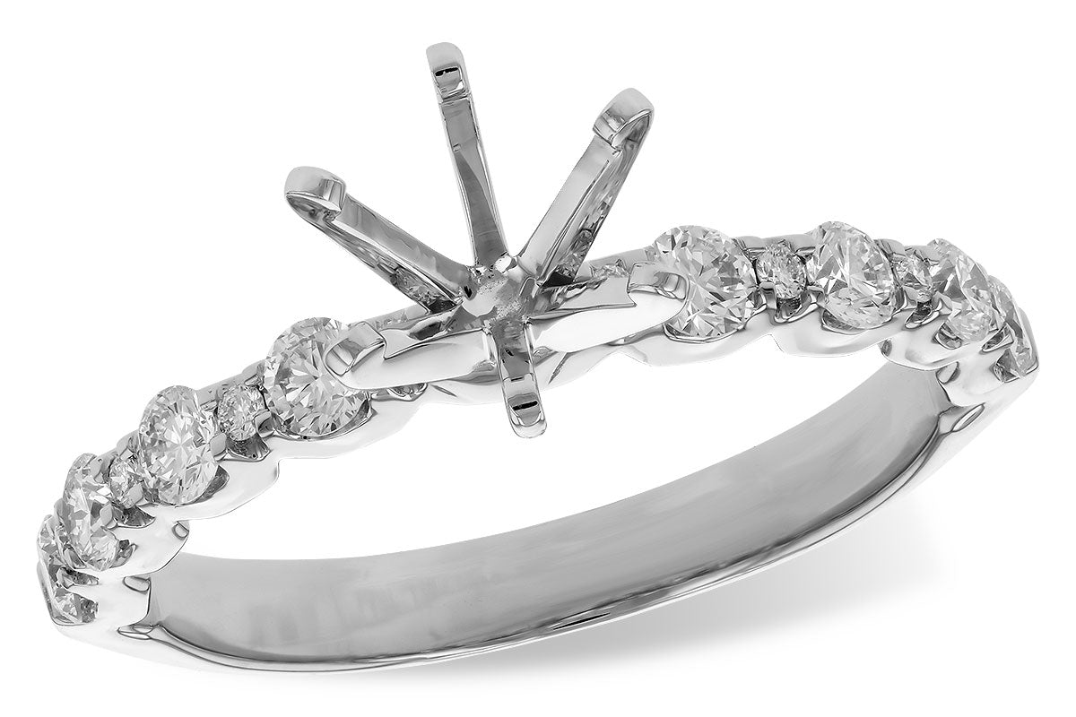 Allison Kaufman Diamond Engagement Ring Semi-Mount in 14K White Gold, 0.50 ctw (L7873)