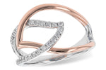 Allison Kaufman Diamond Ring in 14K Rose & White Gold, 0.25 ctw (D5850)