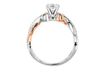 Allison Kaufman Diamond Engagement Ring Semi-Mount in 14K Yellow & White Gold, 0.09 ctw (L7539), alternate view