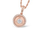 Allison Kaufman Diamond Necklace in 14K Rose Gold, 0.20 ctw (N8198)