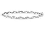 Allison Kaufman Diamond Bangle Bracelet in 14K White Gold, 0.50 ctw (B1272)