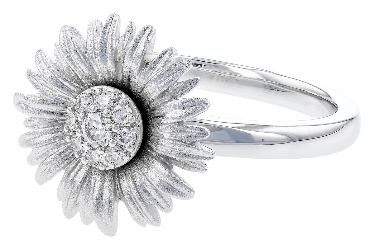 Allison Kaufman Diamond Ring in 14K White Gold, 0.10 ctw, alternate view
