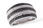 Allison Kaufman Black Diamond Wedding Band in 14K White Gold, 1.17 ctw