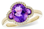 Allison Kaufman Amethyst & Diamond Ring in 14K Yellow Gold, 2.60 ctw