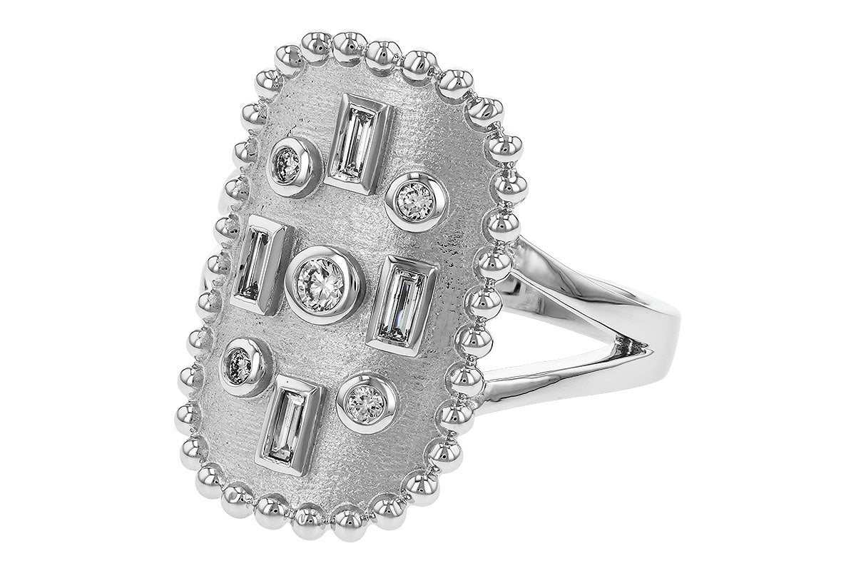 Allison Kaufman Baguette Diamond Ring in 14K White Gold, 0.21 ctw, alternate view