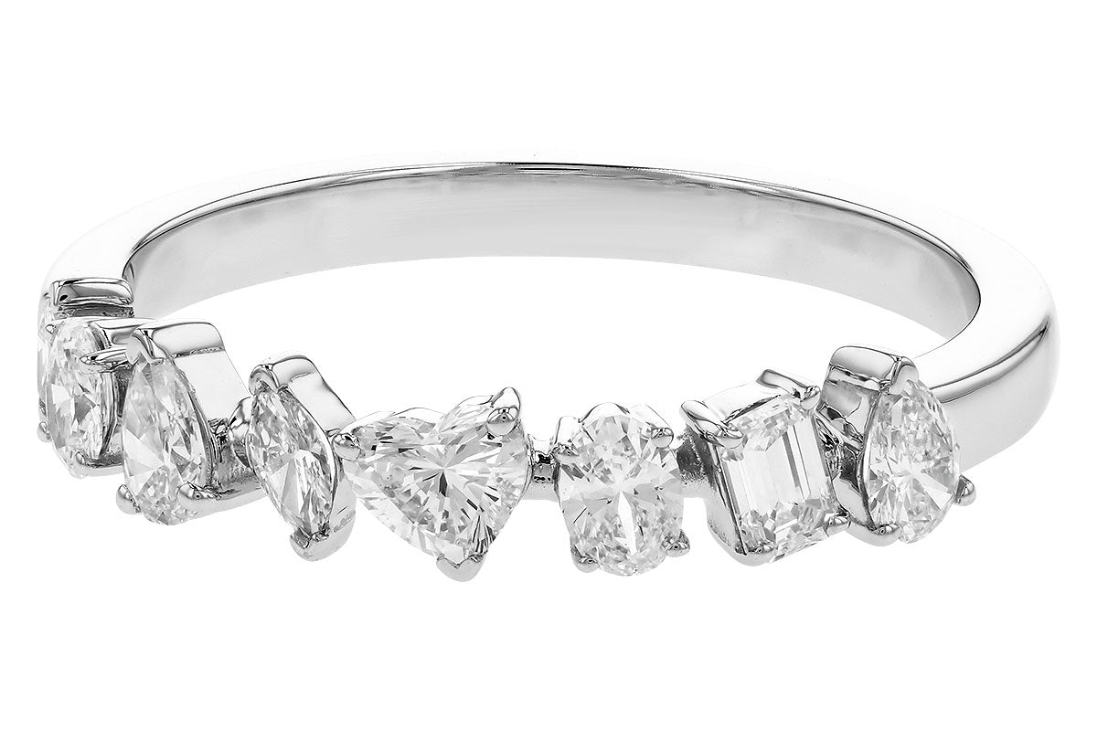 Allison Kaufman Diamond Wedding Band in 14K White Gold, 0.69 ctw, alternate view