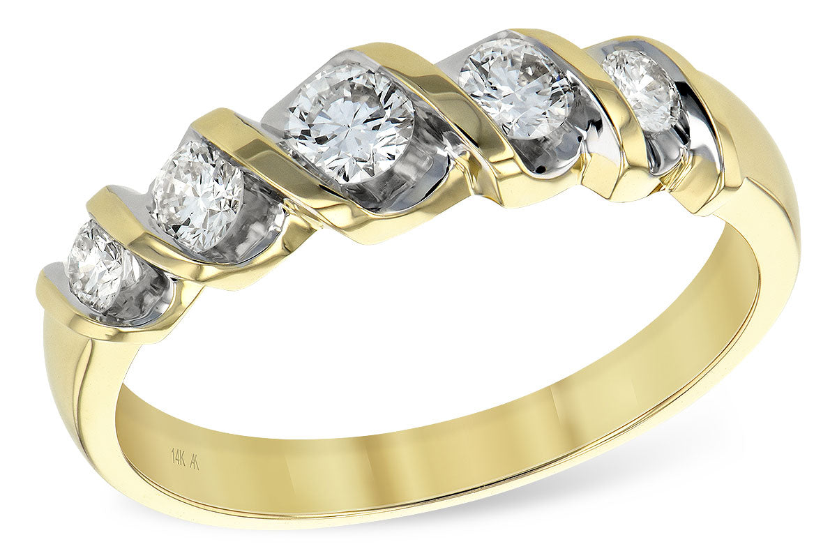 Allison Kaufman Diamond Wedding Band in 14K Yellow Gold, 0.50 ctw (WR115-50)