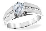 Allison Kaufman Diamond Engagement Ring Semi-Mount in 14K White Gold, 0.27 ctw (L7434)