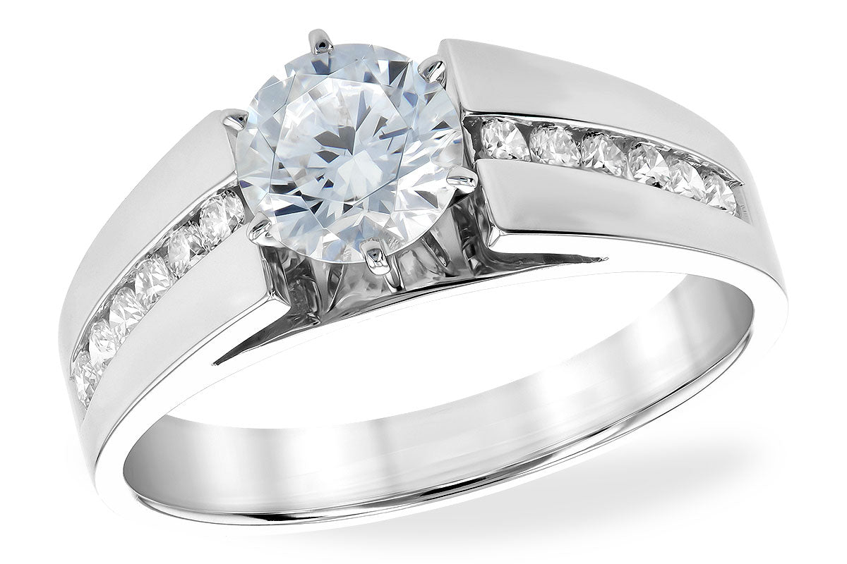 Allison Kaufman Diamond Engagement Ring Semi-Mount in 14K White Gold, 0.27 ctw (L7434)
