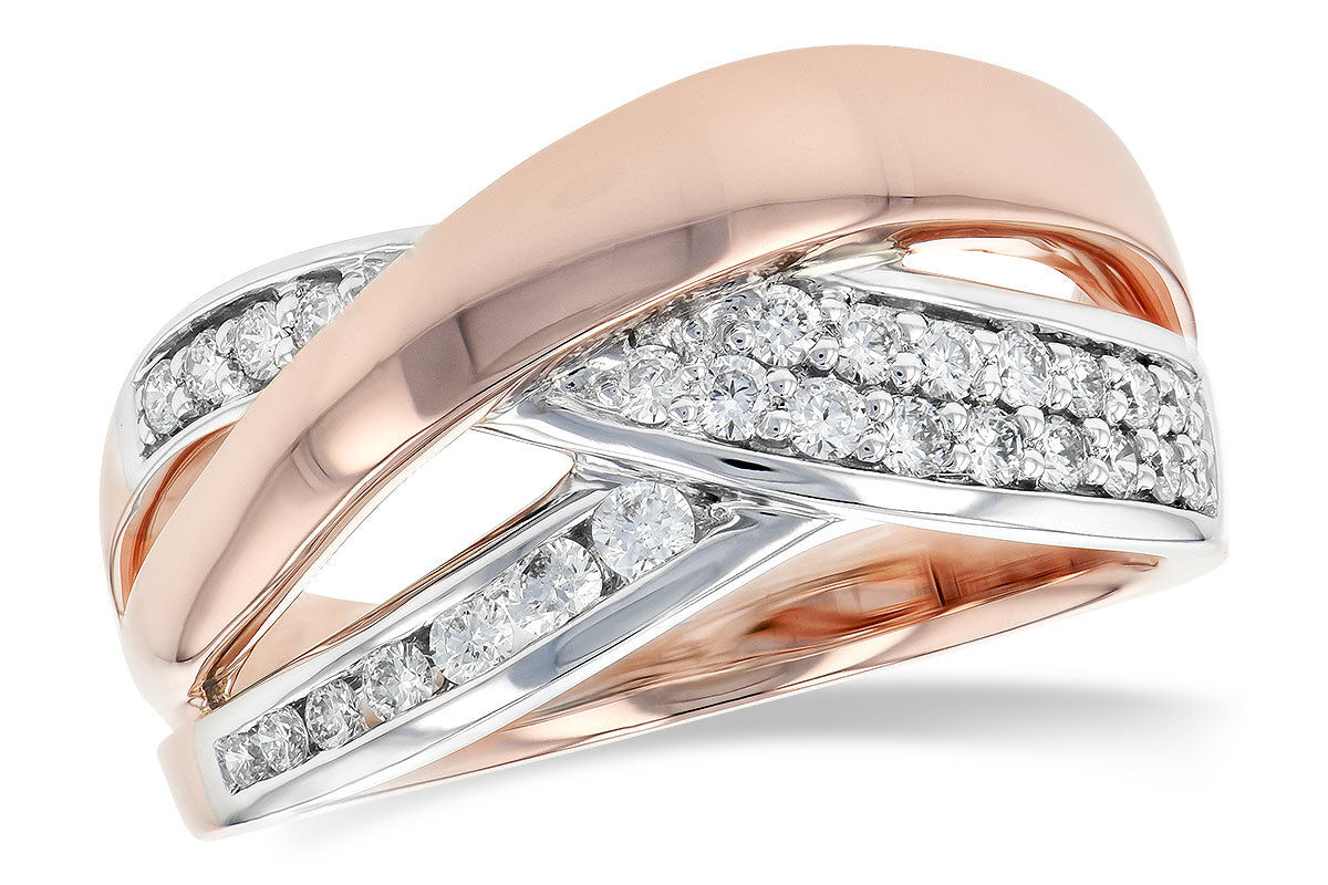 Allison Kaufman Diamond Wedding Band in 14K Rose Gold, 0.34 ctw (W2357)