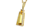 Allison Kaufman Citrine & Diamond Necklace in 14K Yellow Gold, 2.58 ctw, alternate view