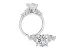 Allison Kaufman Diamond Engagement Ring Semi-Mount in 14K White Gold, 0.42 ctw (L7914), alternate view