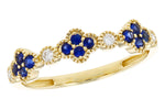 Allison Kaufman Sapphire & Diamond Wedding Band in 14K Yellow Gold, 0.31 ctw