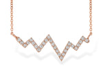 Allison Kaufman Diamond Necklace in 14K Rose Gold, 0.21 ctw
