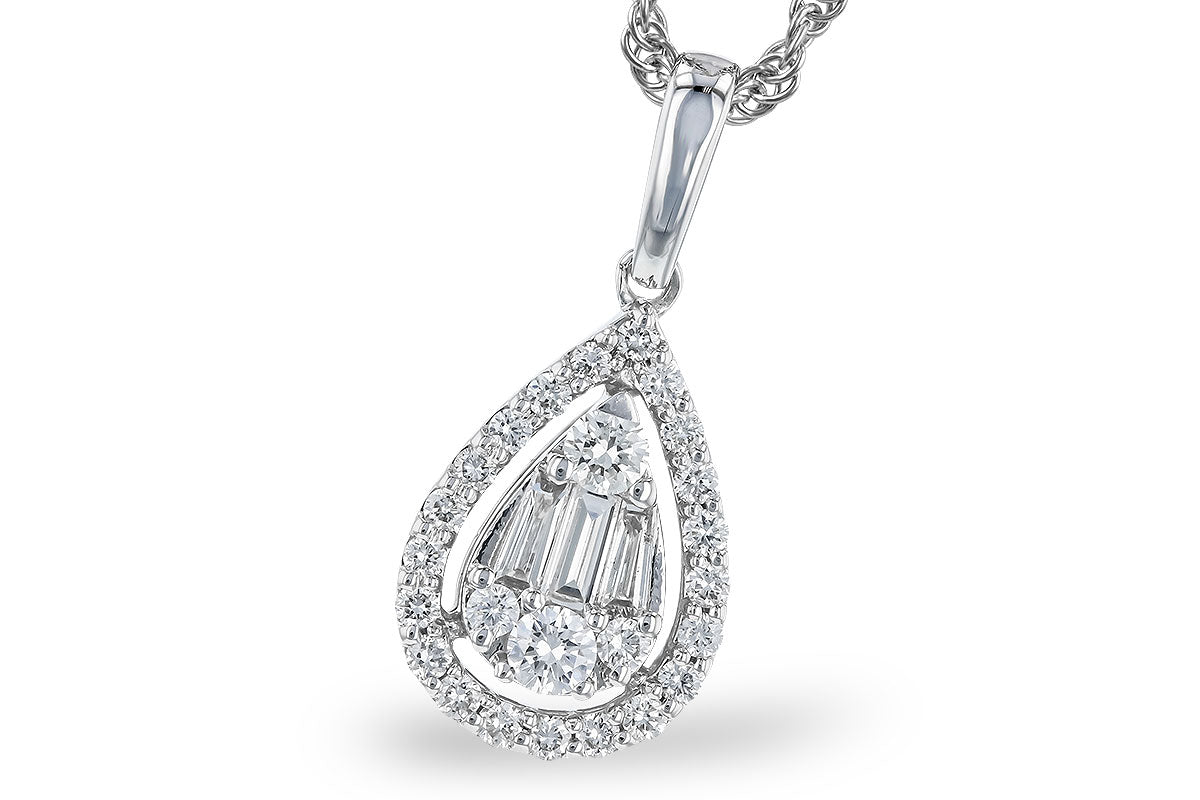 Allison Kaufman Diamond Necklace in 14K White Gold, 0.25 ctw (N8360)