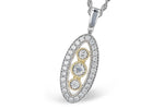 Allison Kaufman Diamond Necklace in 14K Two-Tone Gold, 0.34 ctw (N8209)