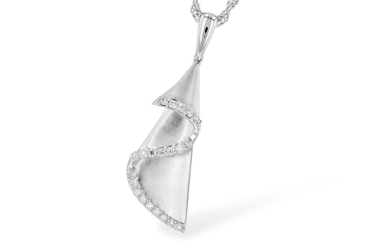 Allison Kaufman Diamond Necklace in 14K White Gold, 0.10 ctw (N8349)