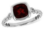 Allison Kaufman Garnet & Diamond Ring in 14K White Gold, 1.60 ctw