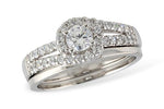 Allison Kaufman Diamond Bridal Set in 14K White Gold, 0.74 ctw