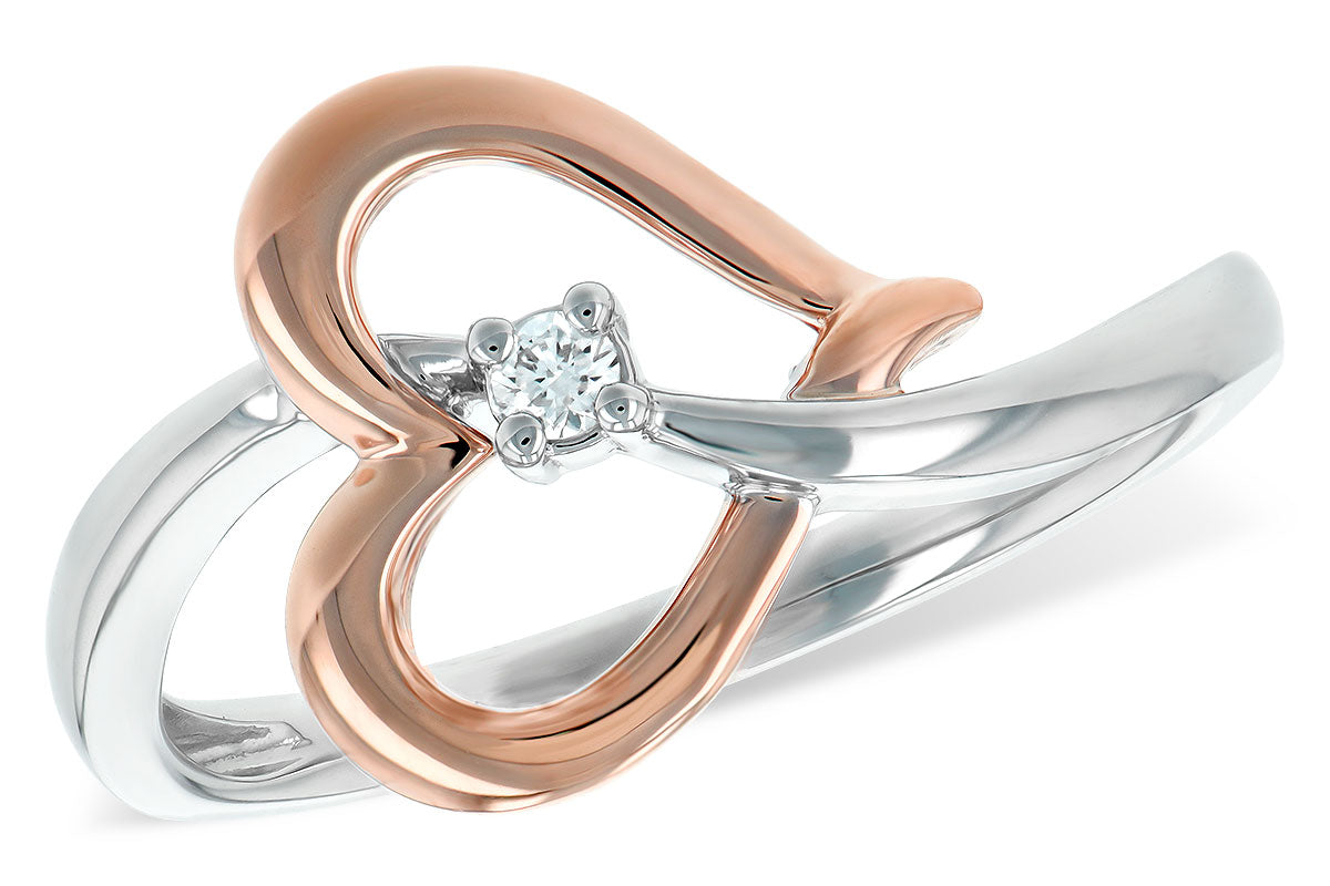 Allison Kaufman Diamond Ring in 14K Two-Tone Gold, 0.03 ctw