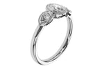 Allison Kaufman Fancy-Cut Diamond Ring in 14K White Gold, 0.60 ctw, alternate view
