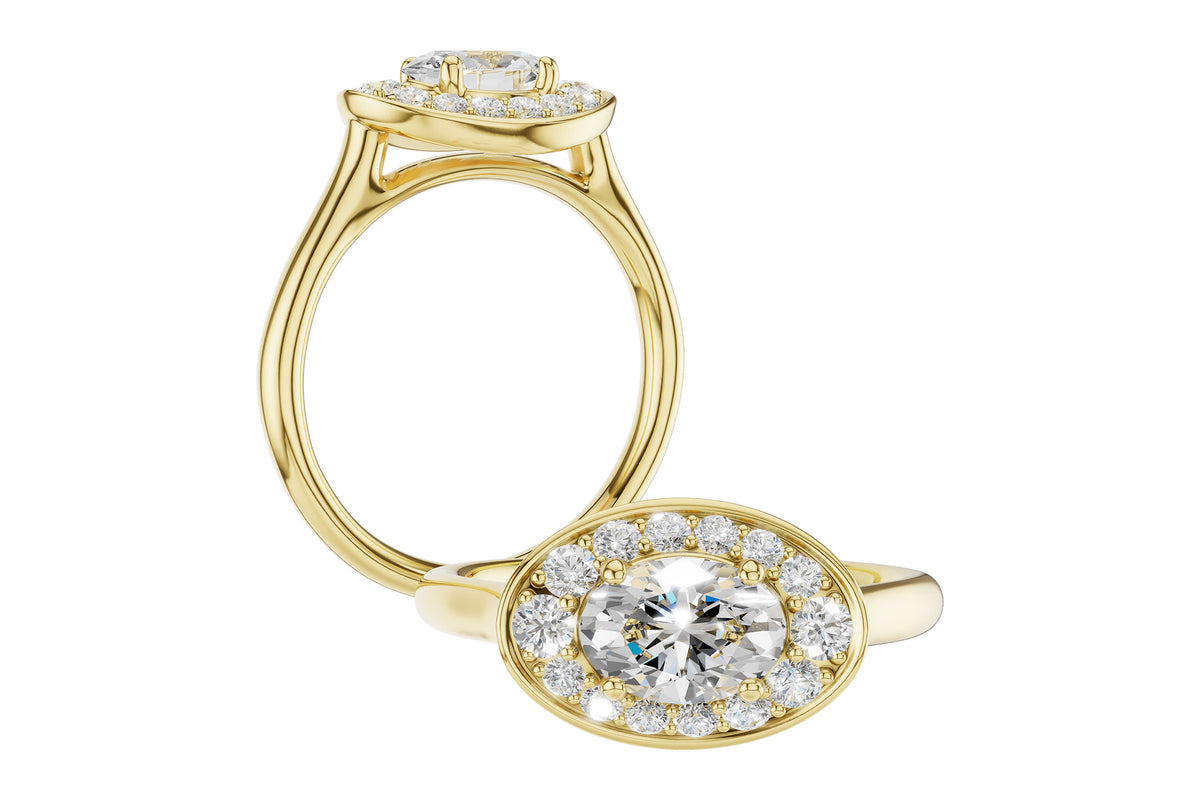Allison Kaufman Diamond Engagement Ring Semi-Mount in 14K Yellow Gold, 0.25 ctw (L7934), alternate view
