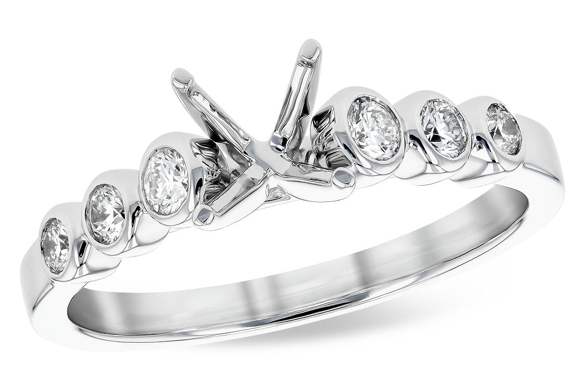 Allison Kaufman Diamond Engagement Ring Semi-Mount in 14K White Gold, 0.25 ctw (L7775)