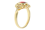 Allison Kaufman Garnet & Diamond Ring in 14K Yellow Gold, 1.56 ctw, alternate view