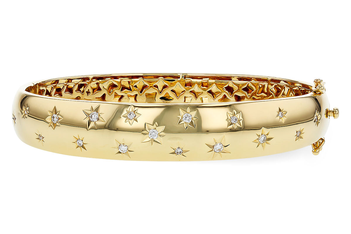 Allison Kaufman Diamond Bangle Bracelet in 14K Yellow Gold, 0.30 ctw